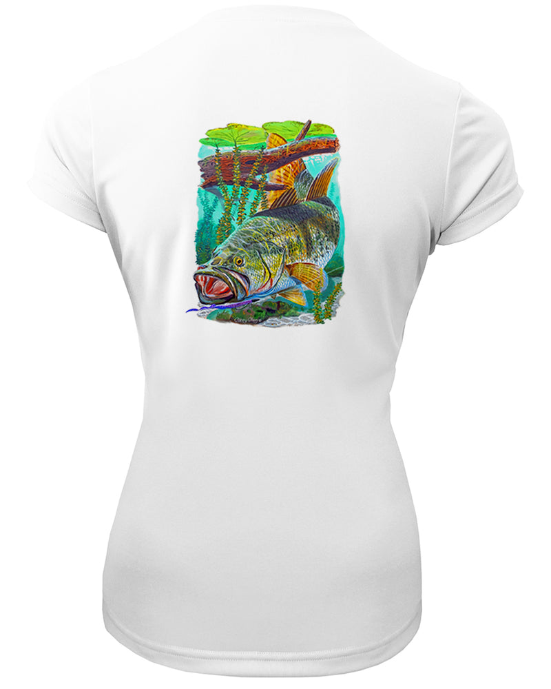 Women's Short Sleeve 'Bass' V-Neck Shirt