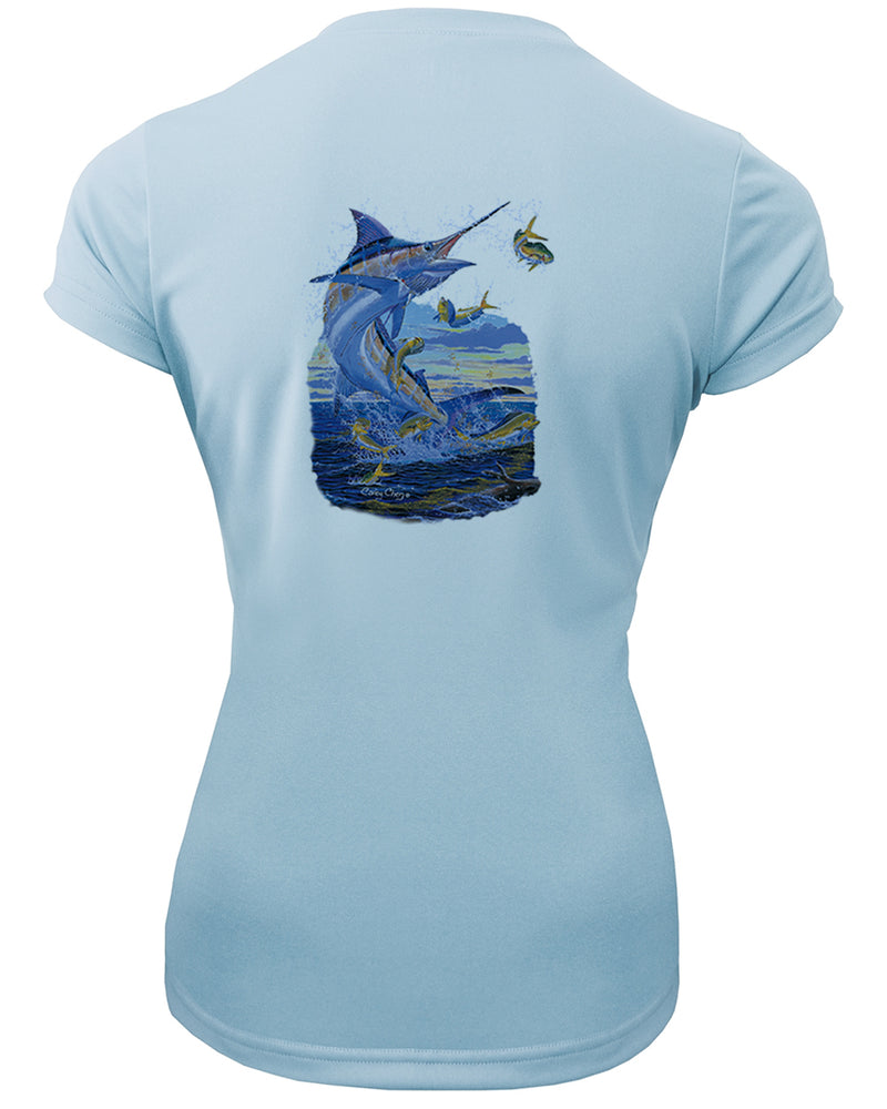 Women's Short Sleeve 'Horizon Hunt' V-Neck Shirt