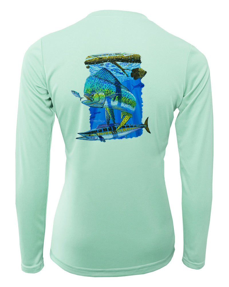 Women's Long Sleeve V-Neck Shirt - Mangrove Mahi
