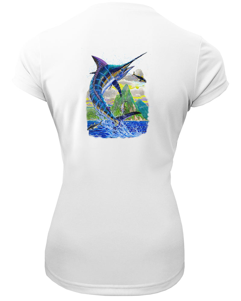 Women's Short Sleeve 'Ocean Royalty' V-Neck Shirt