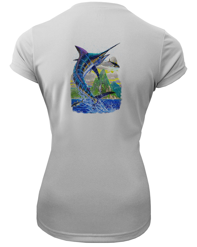 Women's Short Sleeve 'Ocean Royalty' V-Neck Shirt