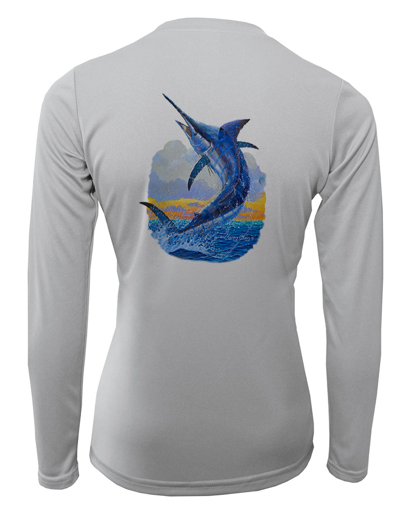 Women's Long Sleeve V-Neck Shirt - Sunset Hookup