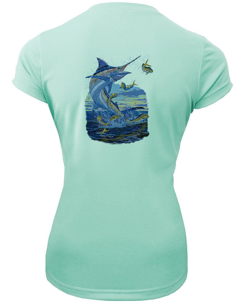 Women's Short Sleeve 'Horizon Hunt' V-Neck Shirt
