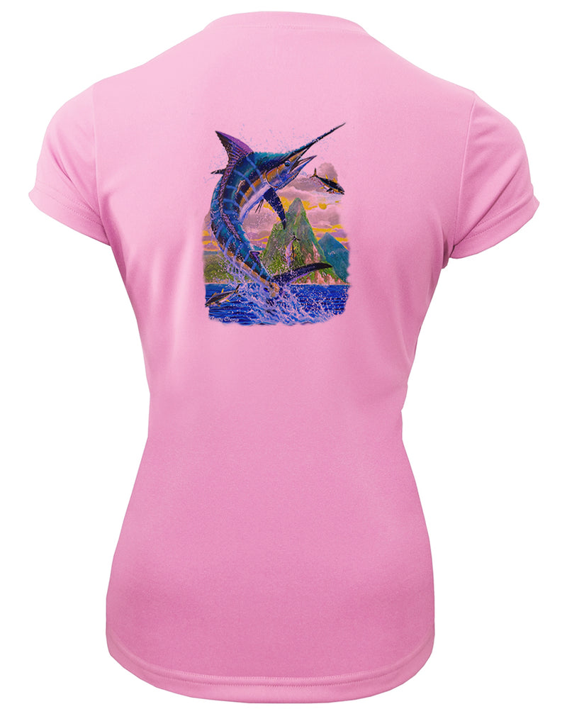 Women's Short Sleeve 'Ocean Royalty' V-Neck Shirt