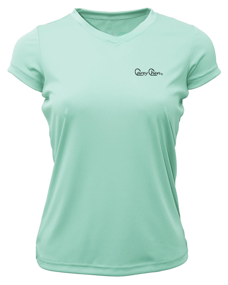 Women's Short Sleeve 'Bait Ball Frenzy' V-Neck Shirt
