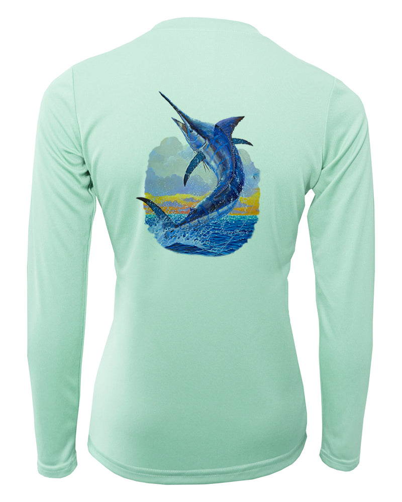 Women's Long Sleeve V-Neck Shirt - Sunset Hookup