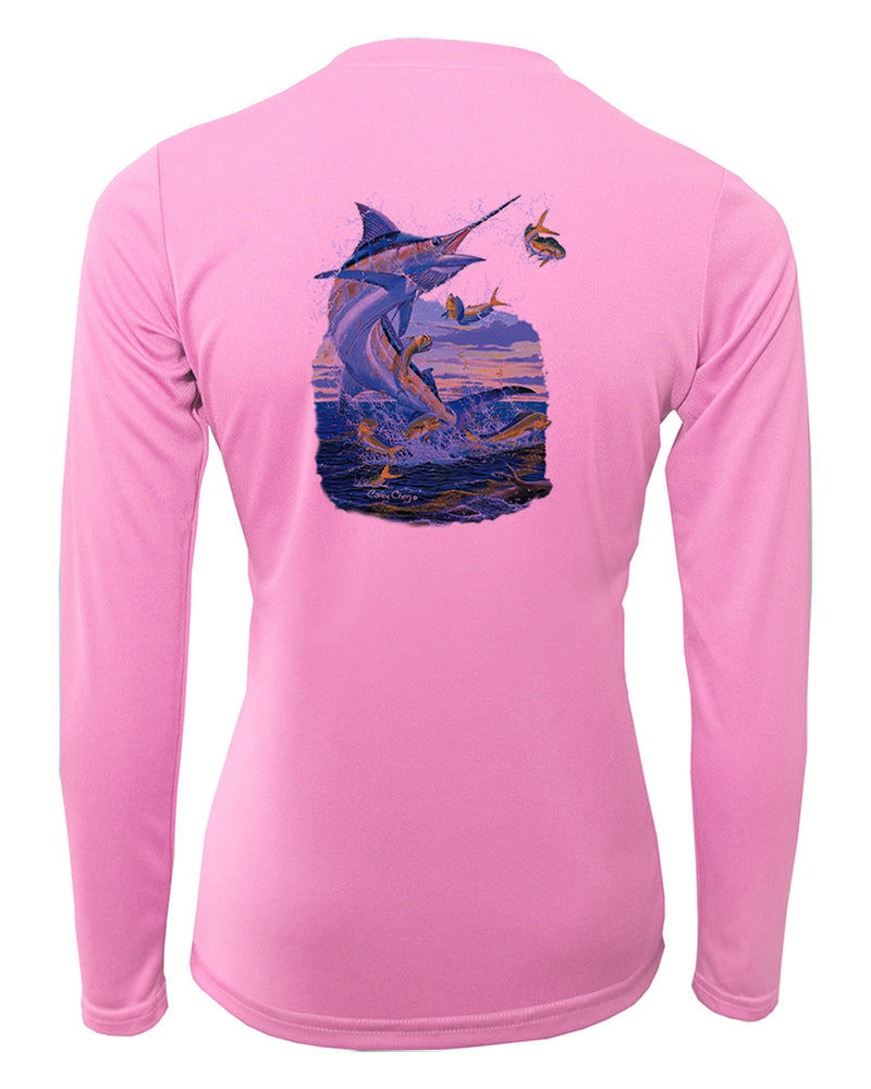 Women's Long Sleeve V-Neck Shirt - Horizon Hunt