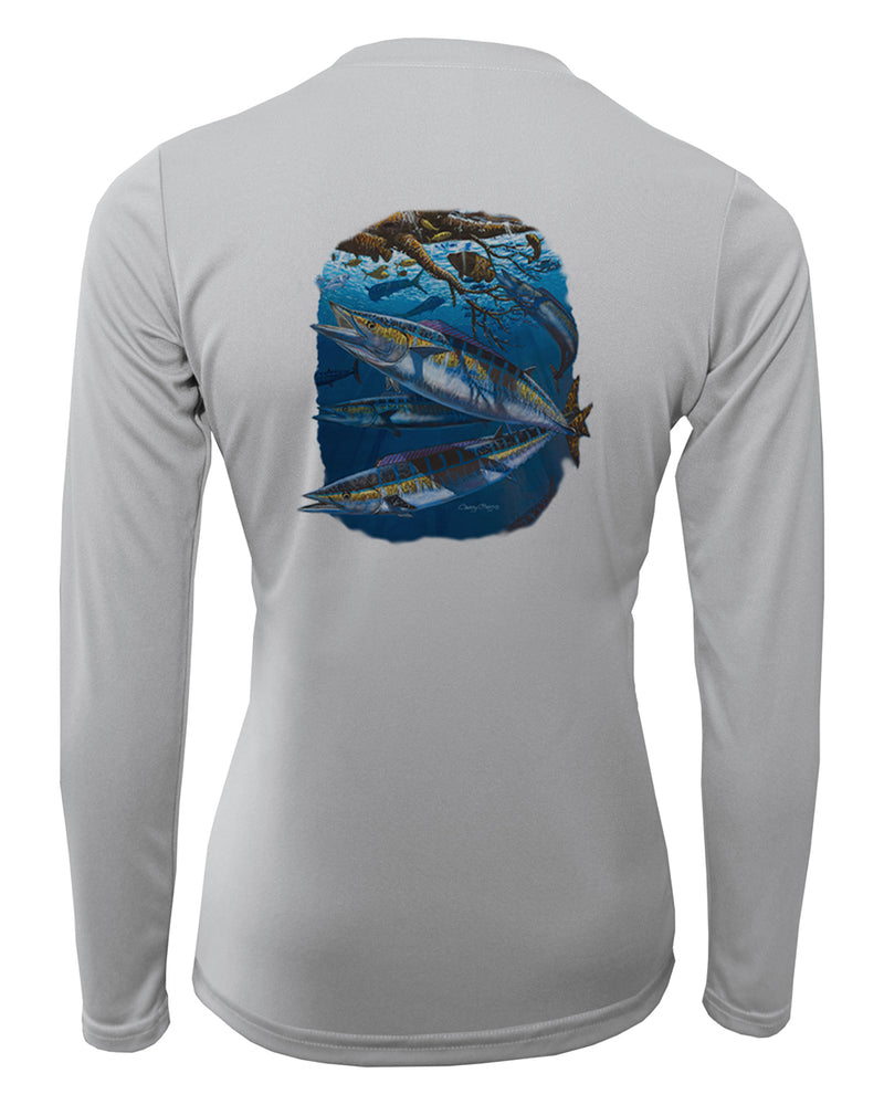 Women's Long Sleeve V-Neck Shirt - Wahoo Whip