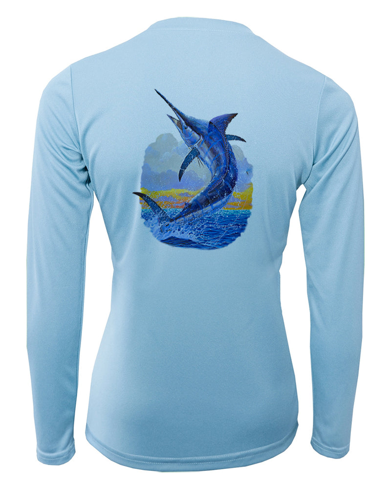Women's Long Sleeve V-Neck Shirt - Sunset Hookup