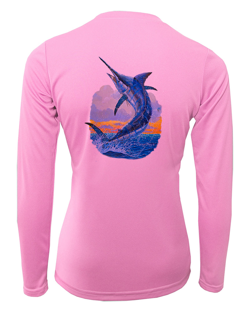 Women's Long Sleeve V-Neck Shirt - Sunset Hookup