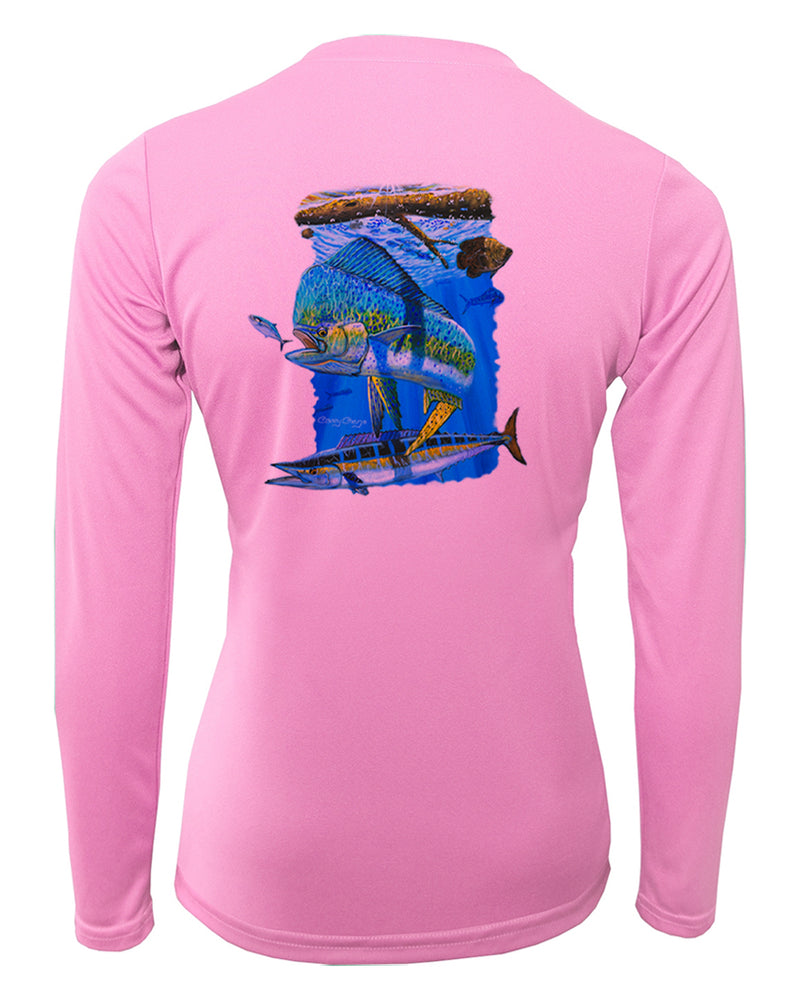 Women's Long Sleeve V-Neck Shirt - Mangrove Mahi
